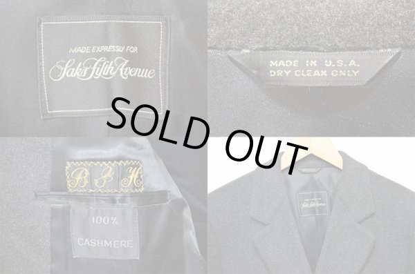 画像3: Saks Fifth Avenue チェスターコート “カシミヤ100% / USA製” (3)