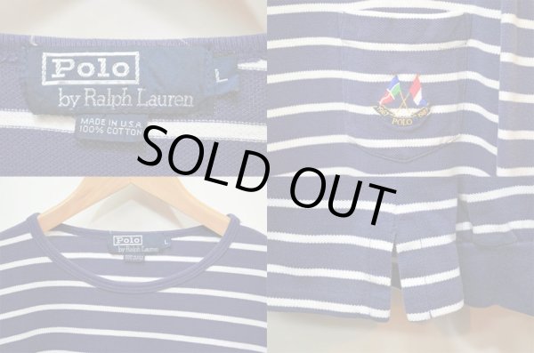 画像3: 90's POLO Ralph Lauren ボーダー柄 L/S カットソー “USA製” (3)