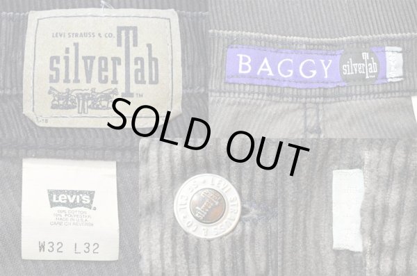 画像3: 90's Levi's silverTab 太畝コーデュロイパンツ “BLACK / USA製” (3)