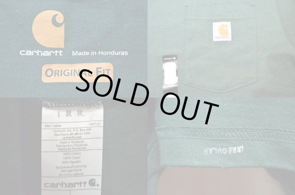 画像3: 新品未使用 Carhartt ポケット付き L/S Tシャツ “GREEN” (3)