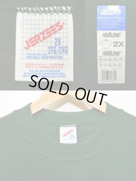 画像3: 90's JERZEES USA製 無地スウェット “DEADSTOCK / GREEN” (3)