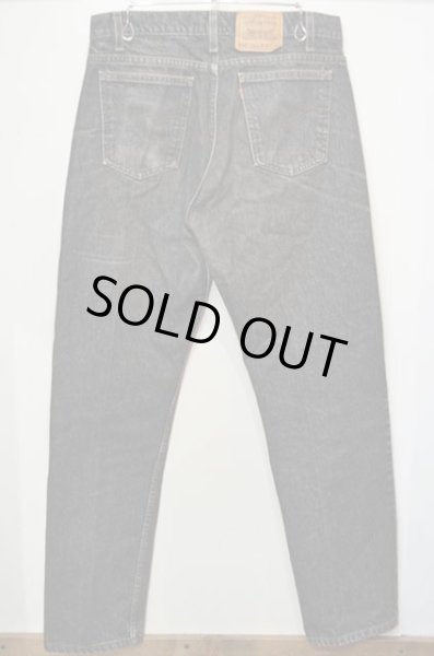 画像2: 90's Levi's 505 ブラックデニムパンツ "先染め / ヒゲ" (2)