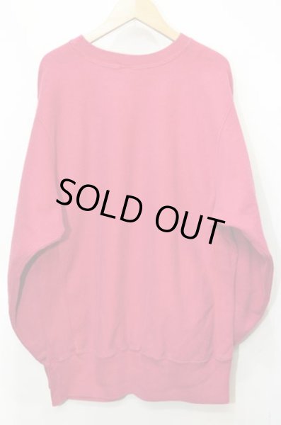 画像2: 90's Champion リバースウィーブスウェット “目付き / ラズベリー” (2)