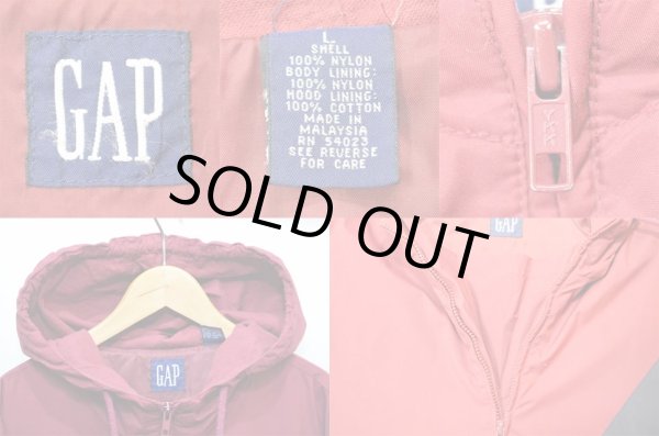 画像3: 90's OLD GAP ナイロンアノラックパーカー "2TONE" (3)