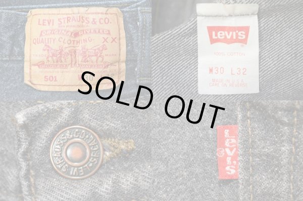 画像3: 90's Levi's 501 ブラックデニムパンツ “USA製 / 先染め” (3)