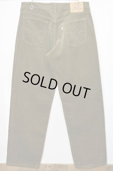 画像2: 90's Levi's 565 太畝コーデュロイパンツ “OLIVE” (2)