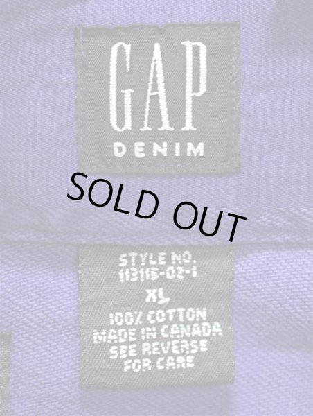 画像3: 90's OLD GAP ヘビーコットンワークシャツ “PURPLE” (3)