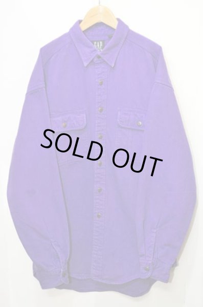 90's OLD GAP ヘビーコットンワークシャツ “PURPLE