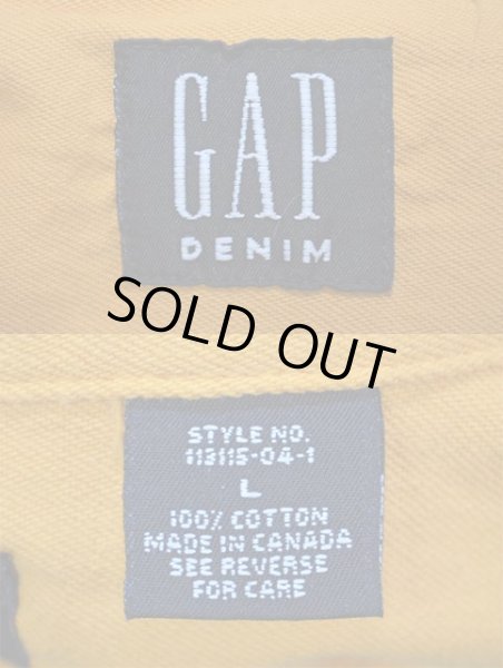 画像3: 90's OLD GAP ヘビーコットンワークシャツ “YELLOW” (3)