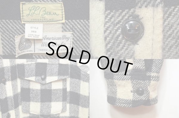 画像3: 70's L.L.Bean ブロックチェック柄 ウールシャツ “筆記体タグ” (3)