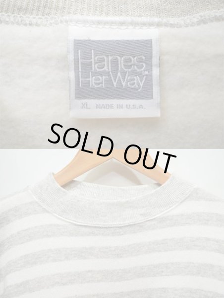 画像3: 90's Hanes ボーダー柄 スウェットシャツ “USA製” (3)