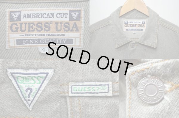 画像3: 90's GUESS グレーデニムトラッカージャケット “MADE IN USA” (3)