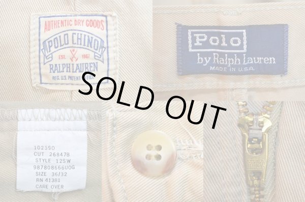 画像3: 90's Polo Ralph Lauren 2タック チノトラウザー “MADE IN USA” (3)
