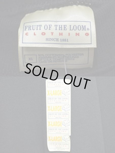 画像3: 90's Fruit of the loom 無地 スウェット “BLACK / DEADSTOCK” (3)
