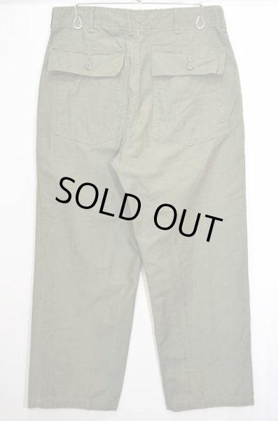 画像2: 70's US.ARMY コットンサテン ベイカーパンツ “W34×L29” (2)