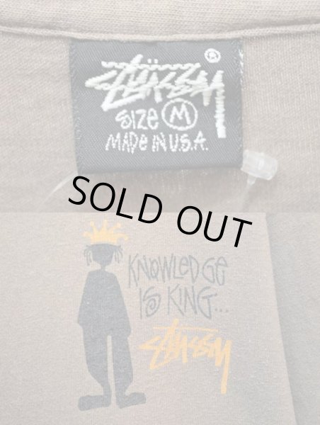 画像4: 80-90's 黒タグ STUSSY Tシャツ “KNOWLEDGE IS KING” (4)