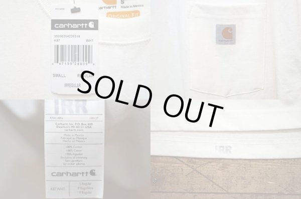画像3: 新品 Carhartt ポケット付きTシャツ “ORIGINAL FIT / WHITE” (3)