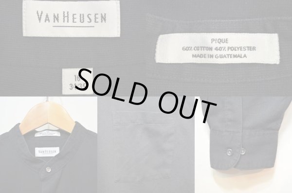 画像3: VAN HEUSEN バンドカラーシャツ “ピケ素材 / BLACK” (3)