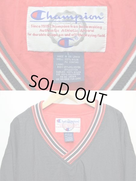画像3: 90's Champion Vネック ナイロンプルオーバー (3)