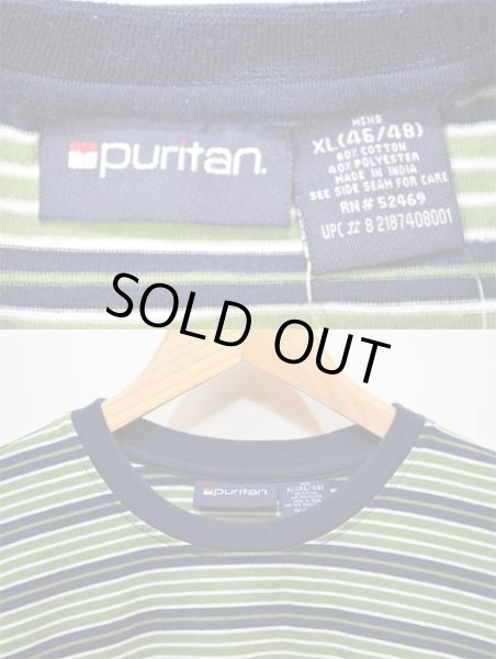 画像3: 90-00's Puritan ボーダー柄 ポケットTシャツ (3)