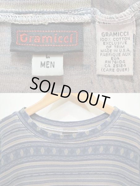 画像3: 90's Gramicci ネイティブボーダー柄 Tシャツ “MADE IN USA” (3)