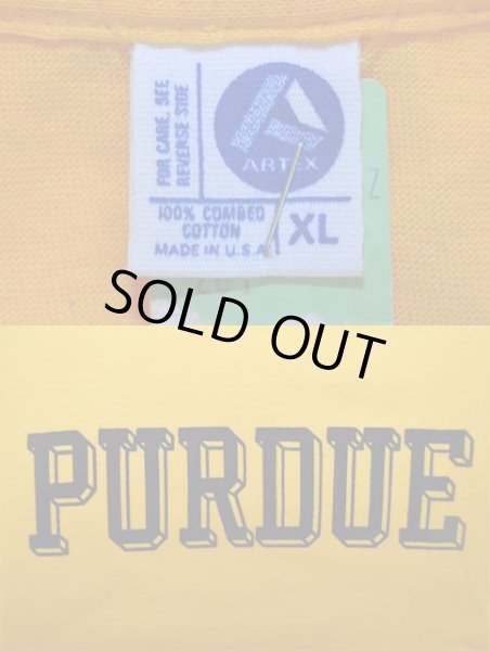 画像3: 70's ARTEX フロッキープリントTシャツ “PURDUE / DEADSTOCK” (3)