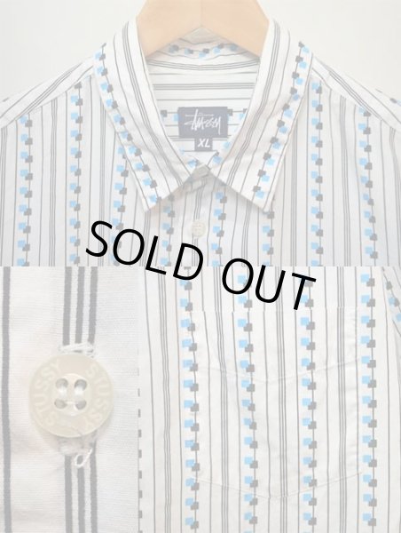 画像4: 90's Stussy S/S 総柄シャツ “MADE IN USA” (4)