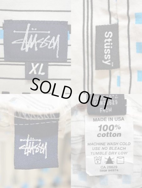 画像3: 90's Stussy S/S 総柄シャツ “MADE IN USA” (3)