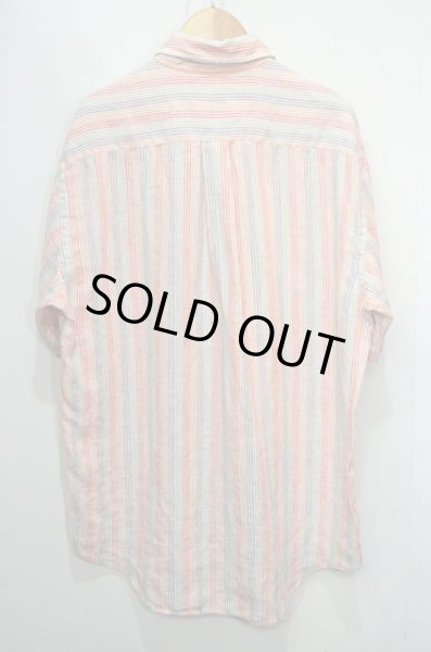 画像2: Brooks Brothers S/S マルチストライプ柄 リネンシャツ (2)