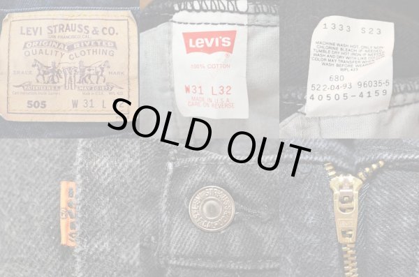 画像3: 90's Levi's 505 ブラックデニムパンツ “MADE IN USA” (3)
