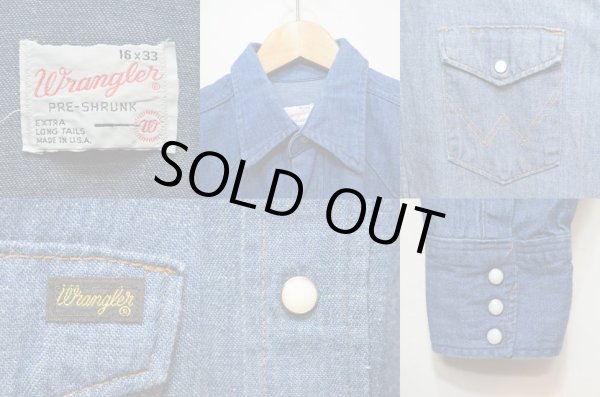 画像3: 70's Wrangler デニムウエスタンシャツ (3)