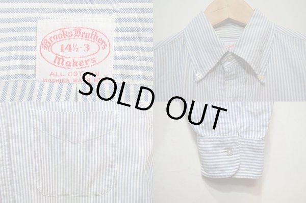 画像3: 70's Brooks Brothers ストライプ柄 ボタンダウンシャツ “6ボタン” (3)