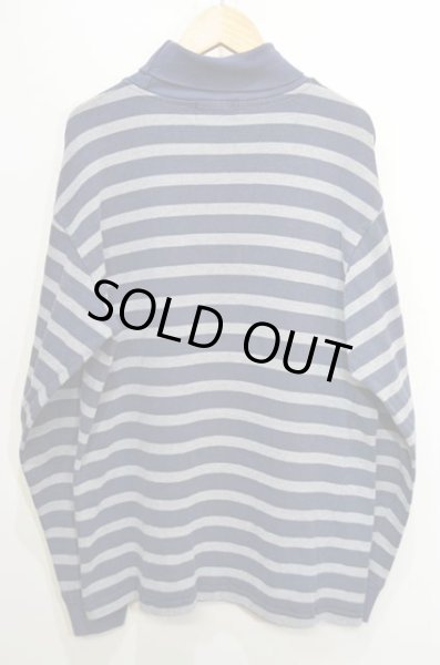 画像2: 90's BANANA REPUBLIC ボーダー柄 タートルネックカットソー (2)