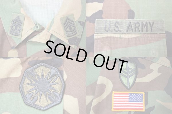 画像4: 96's US.ARMY ウッドランドカモ柄 BDUジャケット “MEDIUM-X SHORT” (4)