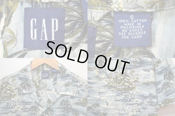 画像3: OLD GAP コットンハワイアンシャツ (3)