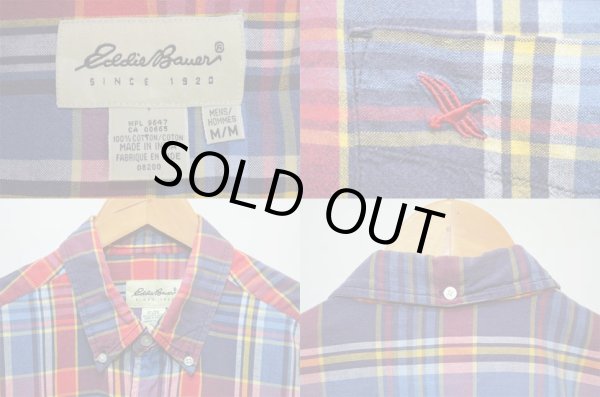 画像3: 90's Eddie Bauer S/S ボタンダウンシャツ “3点留め” (3)