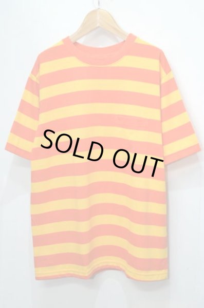 画像1: 90's FRENCH NAVY ボーダー柄 ポケットTシャツ “MADE IN USA” (1)