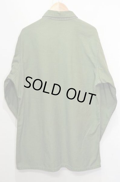 画像2: 70's US.ARMY コットンサテン ユーティリティーシャツ (2)