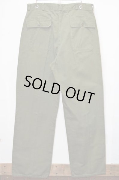 画像2: 60's US.ARMY コットンサテンベイカーパンツ (2)