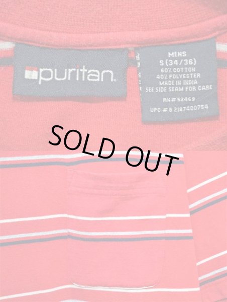 画像3: 90's Puritan マルチボーダー柄 ポケットTシャツ (3)