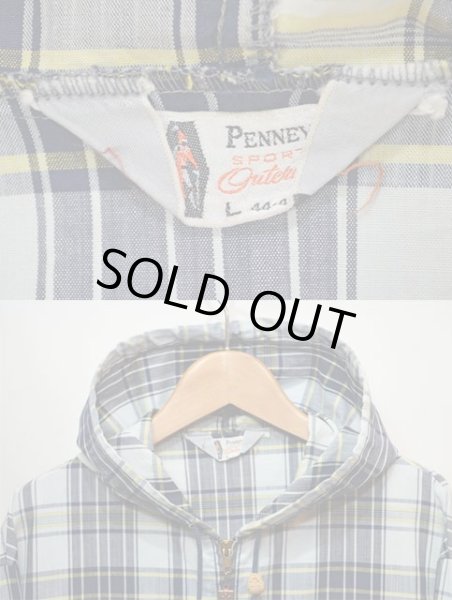 画像3: 60's PENNEY'S マドラスチェック柄 ZIPパーカー (3)