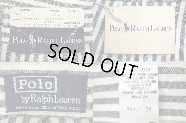 画像3: 90's Polo Ralph Lauren ストライプ柄 2タック入りショーツ “MADE IN USA / DEADSTOCK” (3)