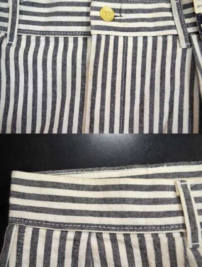 画像1: 90's Polo Ralph Lauren ストライプ柄 2タック入りショーツ “MADE IN USA / DEADSTOCK”