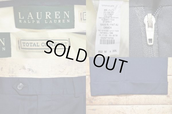 画像3: LAUREN RALPH LAUREN 2タック入り スラックス “NAVY” (3)