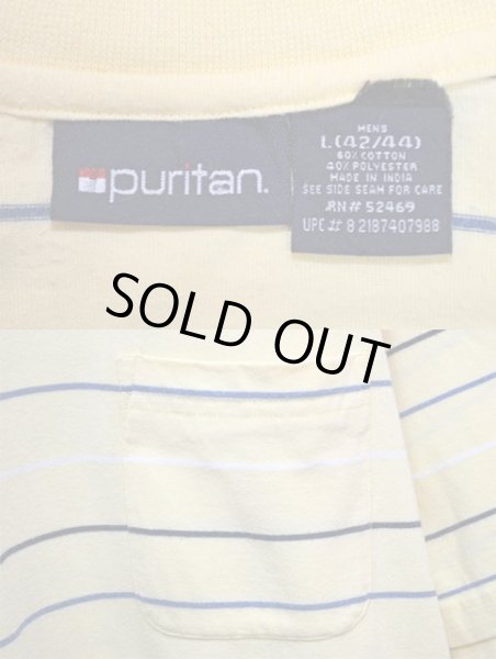 画像3: 90's Puritan マルチボーダー柄 ポケットTシャツ (3)