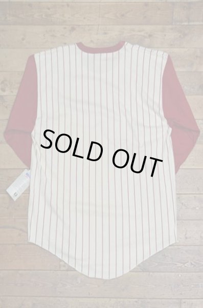 画像2: 90's RUSSELL ベースボールTシャツ “BURGUNDY / DEADSTOCK” (2)