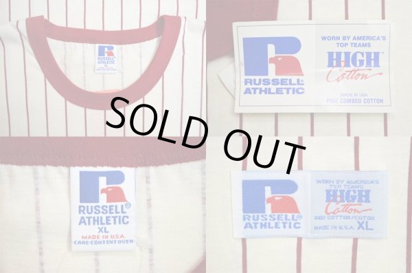画像3: 90's RUSSELL ベースボールTシャツ “BURGUNDY / DEADSTOCK” (3)