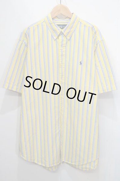 画像1: Polo Ralph Lauren マルチストライプ柄 S/S ボタンダウンシャツ (1)