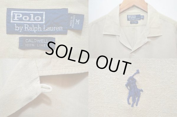 画像3: Polo Ralph Lauren S/S オープンカラーリネンシャツ “CALDWELL” (3)
