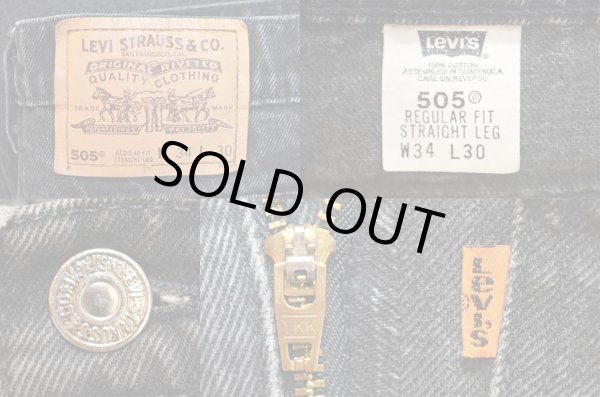 画像3: 90's Levi's 505 ブラックデニムパンツ “W34 L30” (3)